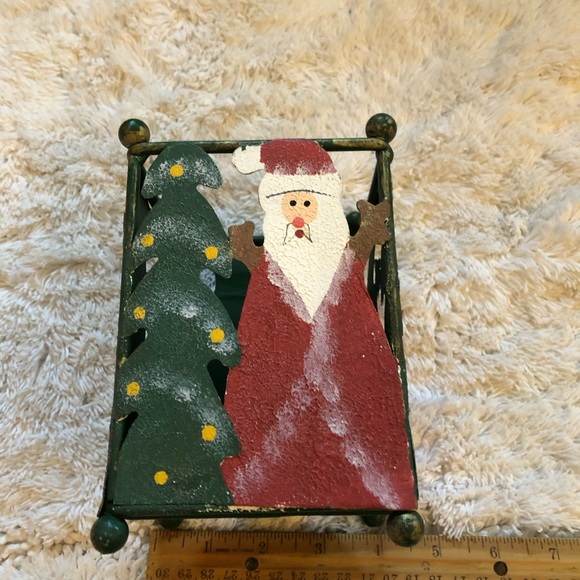 Christmas Santa candle holder ornament display - Picture 4 of 7